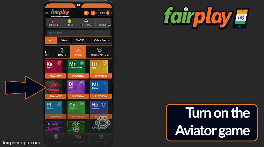 Launch the Aviator game at Fairplay India