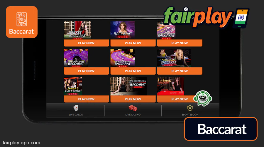 Play Baccarat at Fairplay India