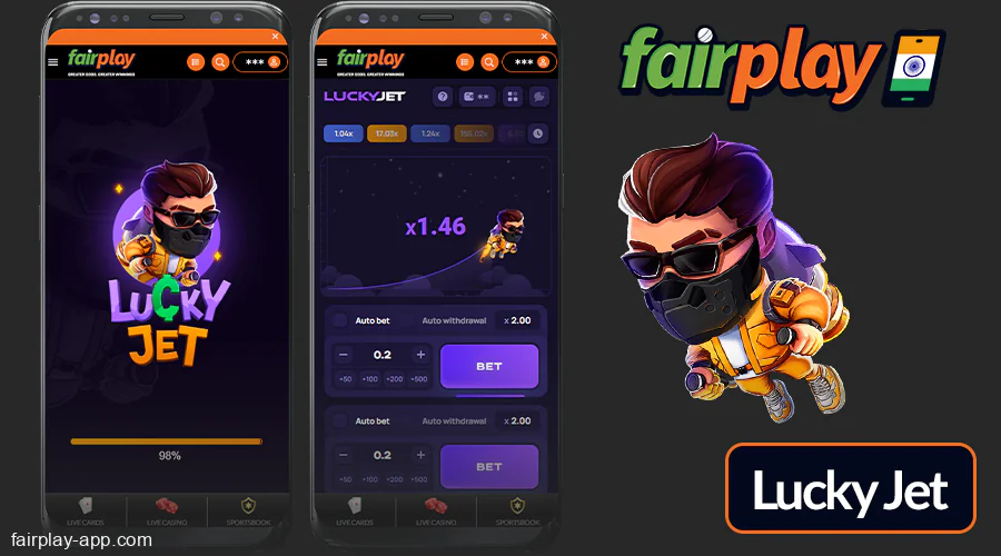 Play Lucky Jet at Fairplay IN app