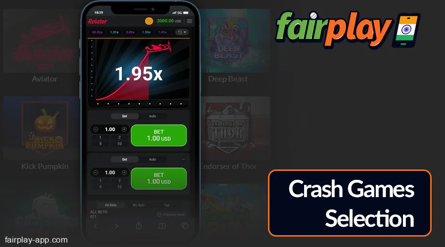 Play Crash Games at Fairplay India app