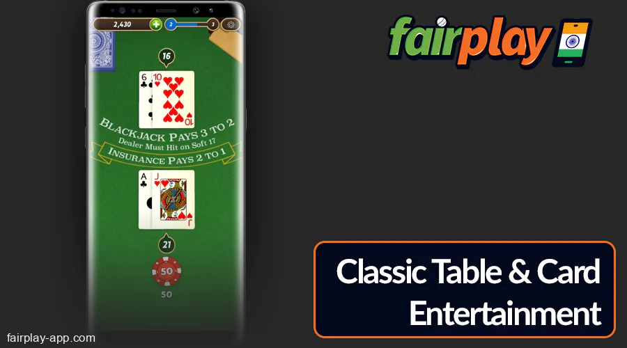 Play Table Games at Fairplay India App