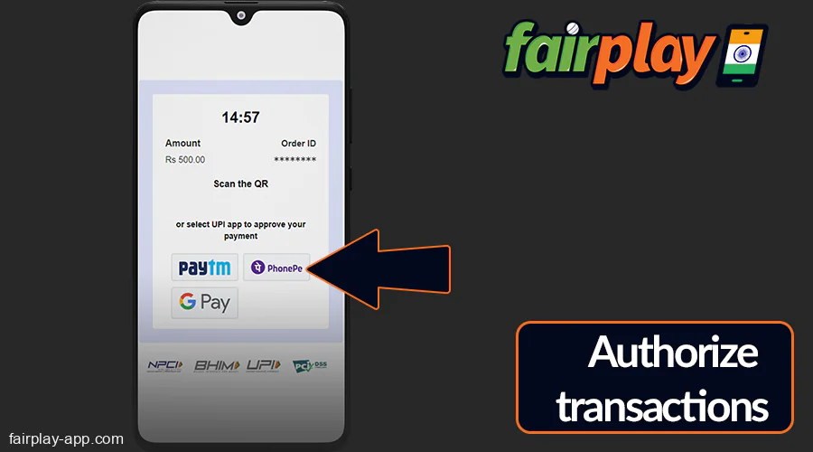 Confirm the transaction at Fairplay India