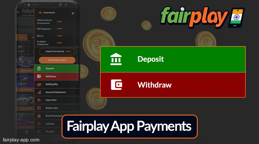 Banking methods at Fairplay India app