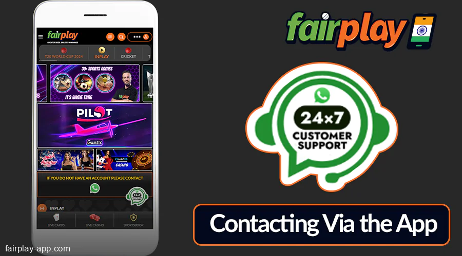 How to get support at Fairplay India app